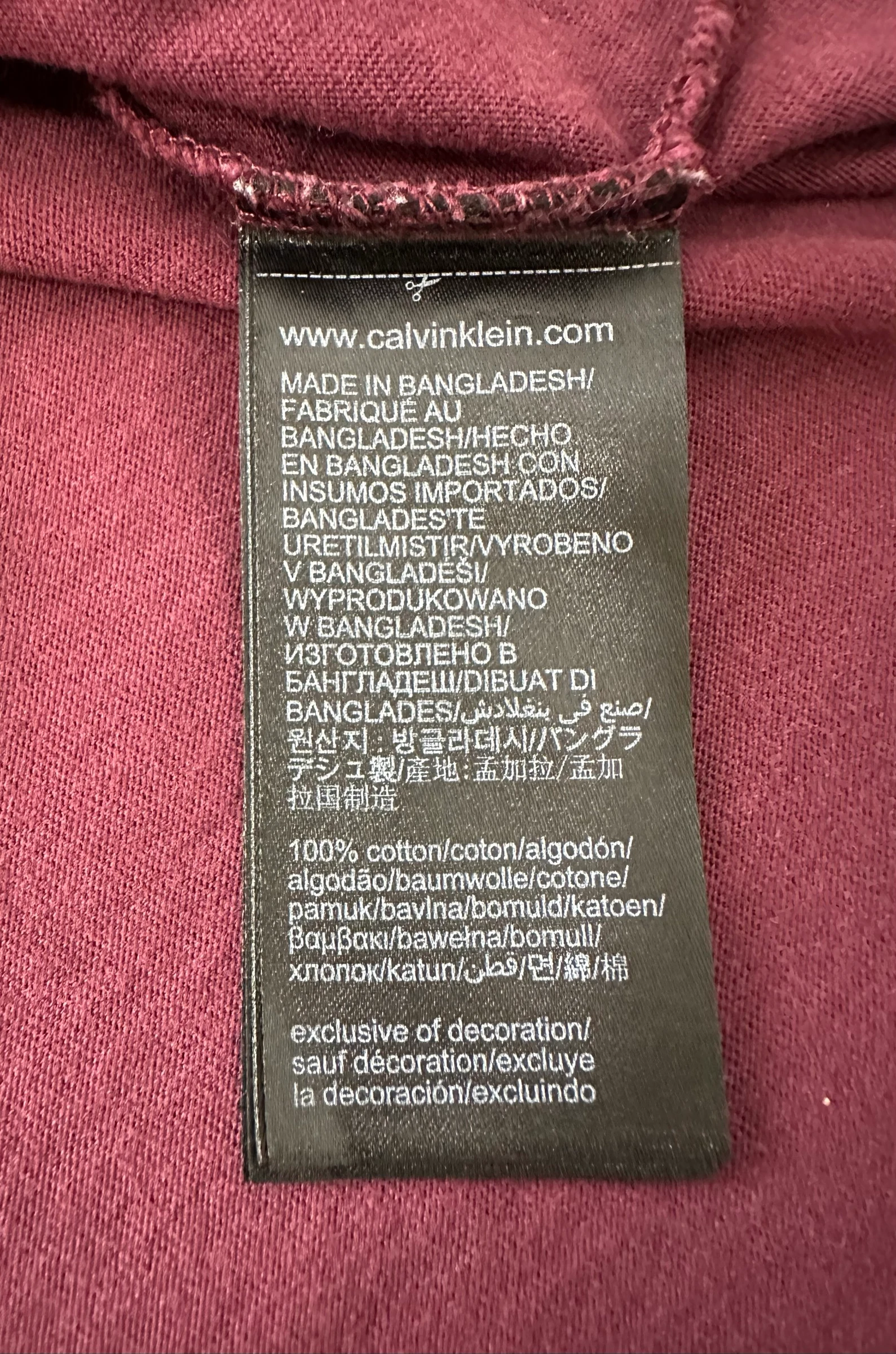Calvin Klein Jeans t-shirt granate, tamanho M – photo 5